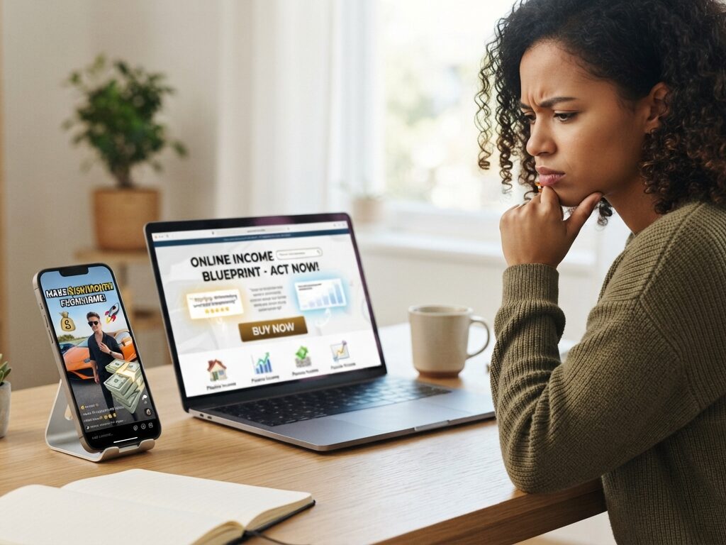 earn money online scams and fake income videos